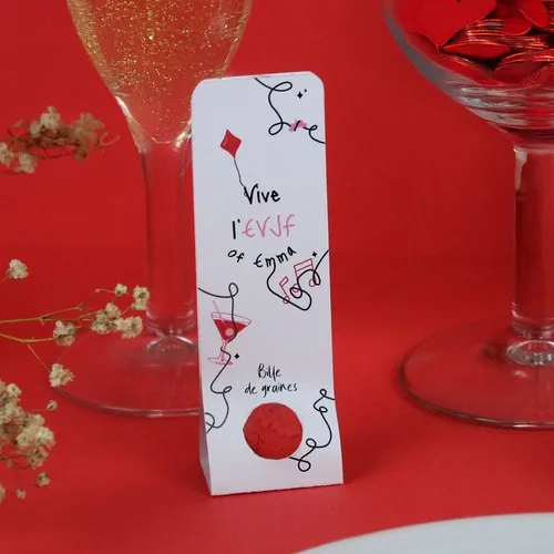 Cavalier publicitaire avec bille de graines de fleurs sauvages