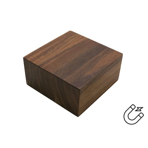 Cube magnétique mural en acacia personnalisable - Support aimanté