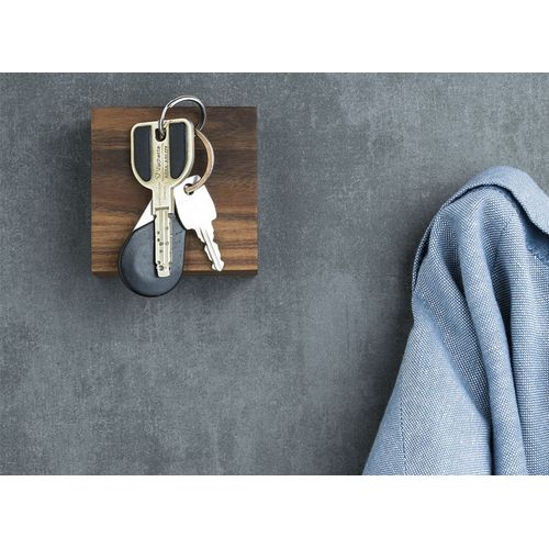 Cube magnétique mural en acacia personnalisable - Support aimanté