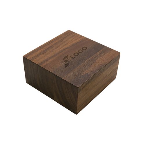 Cube magnétique mural en acacia personnalisable - Support aimanté