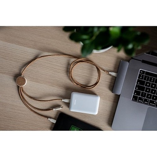 Câble de charge 4-en-1 en liège et paille de blé personnalisable