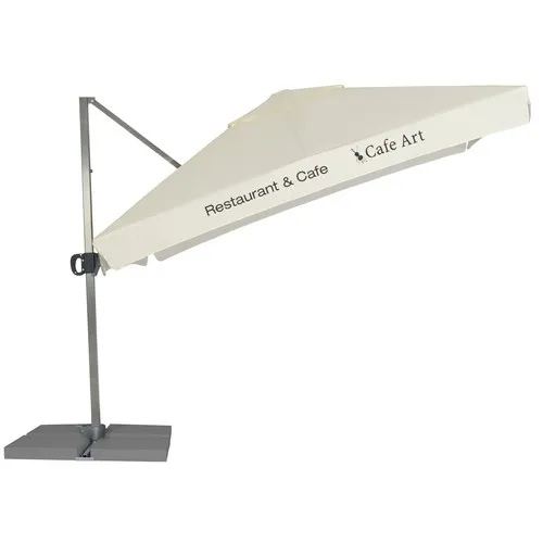 Parasol Déporté 3x3m Personnalisable - Support Publicitaire Terrasse