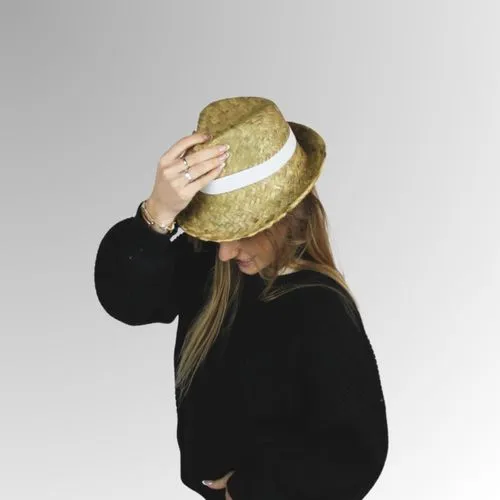Chapeau de paille TRILBY - Blanc
