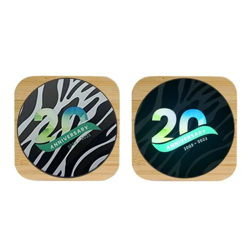 Power Bank Induction Lumineux Personnalisable - Charge Sans Fil 15W