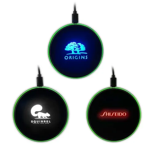 Power Bank Induction Lumineux Personnalisable - Charge Sans Fil 15W