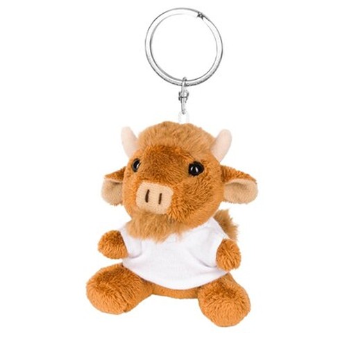 Porte-clés Bison en Peluche avec T-shirt Personnalisable