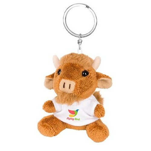Porte-clés Bison en Peluche avec T-shirt Personnalisable