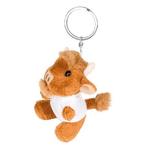 Porte-clés Bison en Peluche avec T-shirt Personnalisable
