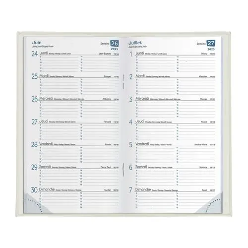 AGENDA 15 J PVC GOMME MAT