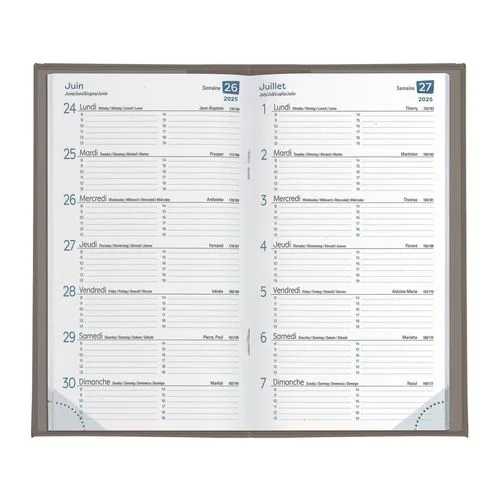 AGENDA 15 J PVC IMITATION CUIR