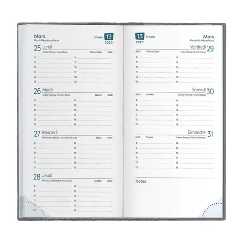 AGENDA 8 J PVC GOMME MARBRE