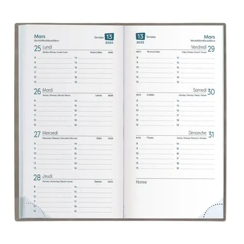 AGENDA 8 J PVC VELOURS