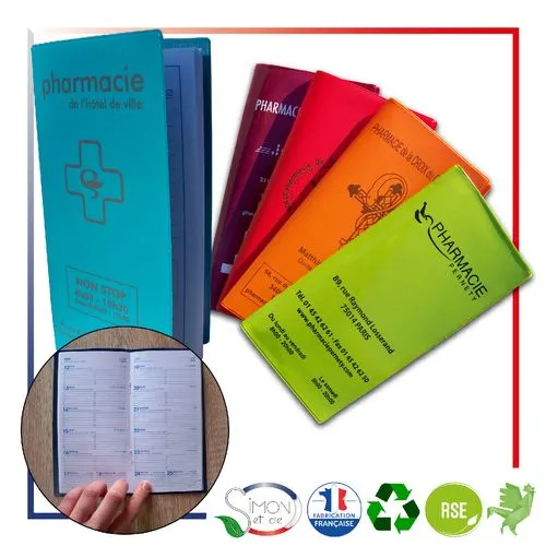 AGENDA + COUVERTURE 2 VOLETS - Impression recto/verso 1 couleur