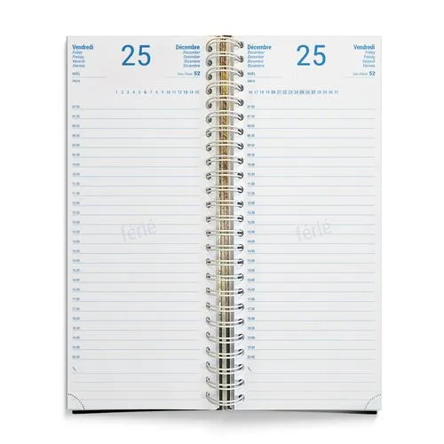 AGENDA DE CAISSE 2026 - 137X335MM - COUVERTURE CONTRECOLLEE QUADRI RECTO AVEC PELLICULAGE BRILLANT - DOS CARRE COUSU COLLE EMBOITE
