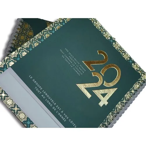 Agenda Publicitaire Premium Doré à Chaud