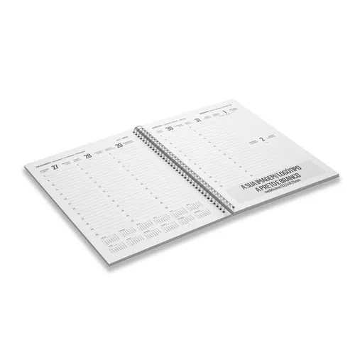 AGENDA SEMAINE A5 EN SPIRALE ECO PERSONNALISABLE
