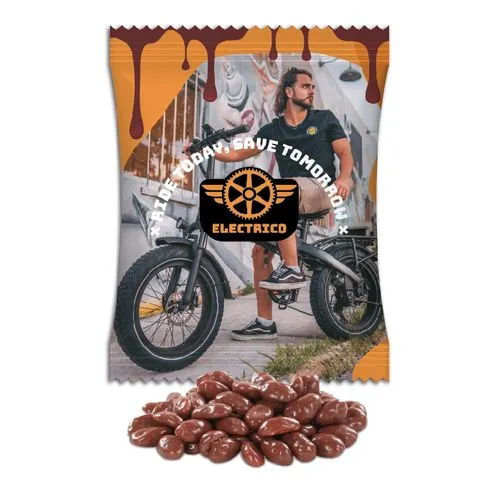AMANDES ENROBÉES DE CHOCOLAT CHOVIVA RAISINS SECS ENROBÉS DE CHOCOLAT CHOVIVA dans un sachet personnalisable