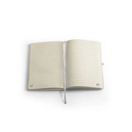 ANNE SUB. Cahier A5 en polyester recyclé (100% rPET) 300D, idéal pour la personnalisation par sublimation