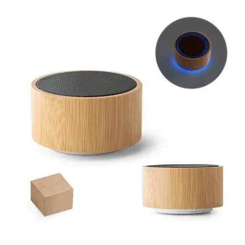 ARBER. Enceinte portable 3W avec autonomie de 4h en bambou et ABS recyclé (100 % rABS)