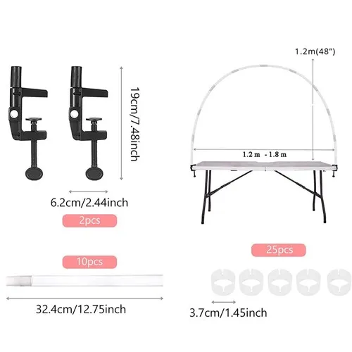 Arche à ballons fixation sur table H120 cm