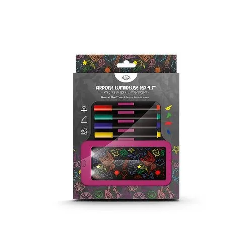 ARDOISE LUMINEUSE NOIRE AVEC LED 14 X 13 cm