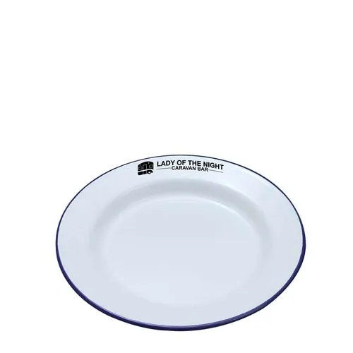 Assiette plate en émail (20cm)