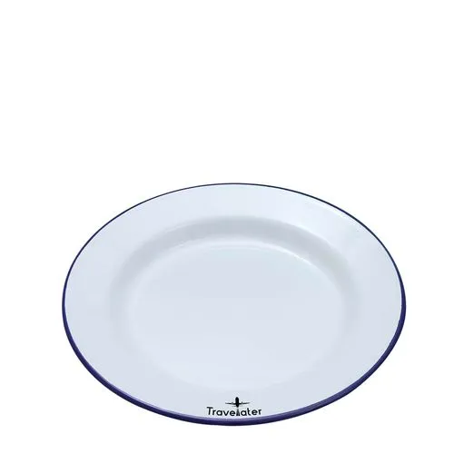 Assiette plate en émail (22 cm)