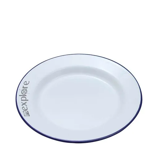 Assiette plate en émail (24cm)