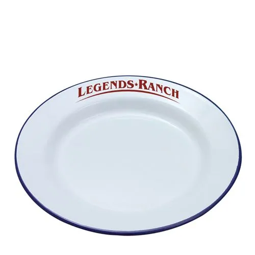 Assiette plate en émail (26cm)