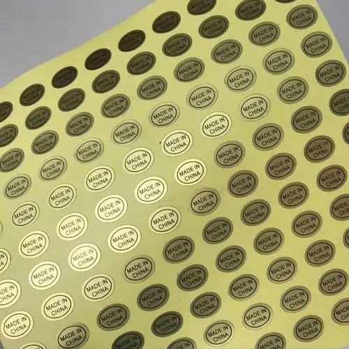 Autocollant papier fond or