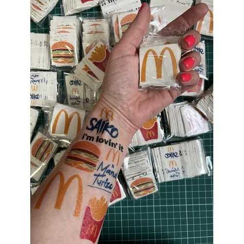 Autocollants et tatouages ​​temporaires personnalisés - 5 x 2 cm