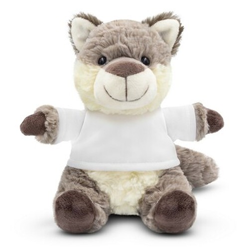 Peluche Loup Personnalisable avec T-shirt Imprimable 18 cm