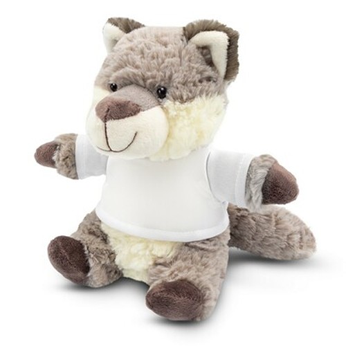 Peluche Loup Personnalisable avec T-shirt Imprimable 18 cm