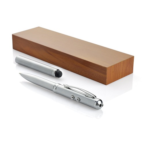 Pointeur Laser Multifonction 4 en 1 avec Étui Bois Personnalisable