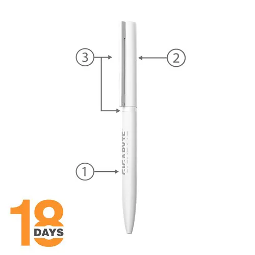 Stylo métal Sari twist STOCK BLANC MAT