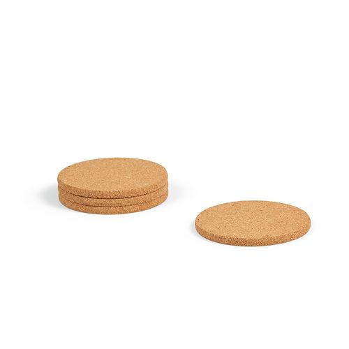 Set de 4 Sous-Verres en Liège Naturel Personnalisables - 10 cm