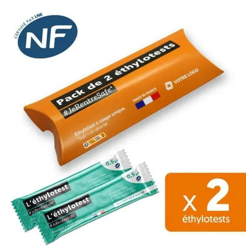 Éthylotest Personnalisé Certifié NF - 0,5 et 0,2 g/l