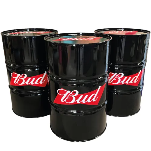 Bidon Publicitaire 220L Acier Galvanisé - Personnalisation Logo