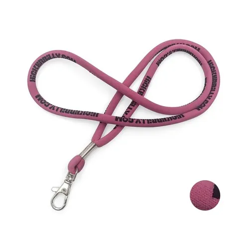 Cordons Jacquard Personnalisés Rose - Tissage Intégral du Logo