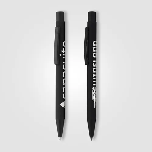 Stylo Bille Noir Mat avec Gravure Laser Miroir - Édition Prestige