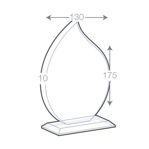 Trophée Flamme en Verre Personnalisable - Gravure Laser Premium
