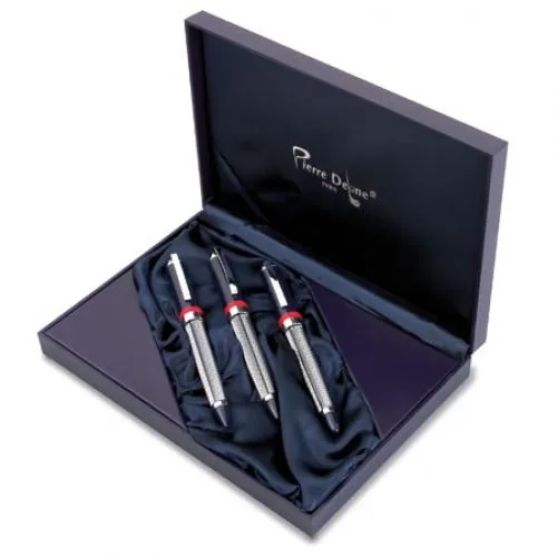 SET 3 PCS CLUB NAUTIC/STYLO + PLUME + PORTEMINE PIERRE DELONE "NAUTIC CLUB"