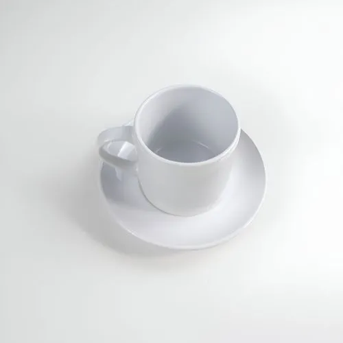 Grande tasse EXPRESSO avec soucoupe - 175 ml - Blanc