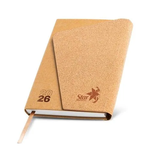 Agenda Quotidien A5 Écologique Kraft & Liège Personnalisable