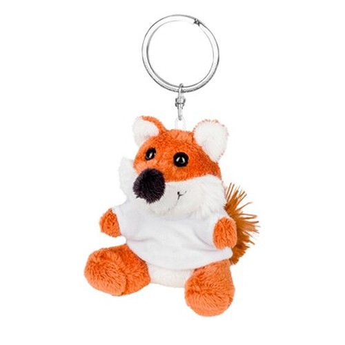 Porte-clés Renard en Peluche avec T-shirt Personnalisable