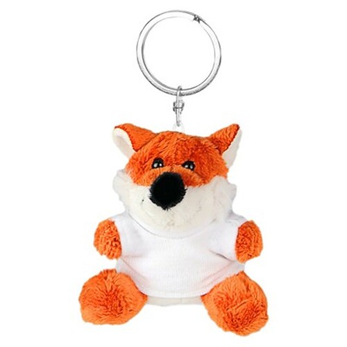 Porte-clés Renard en Peluche avec T-shirt Personnalisable