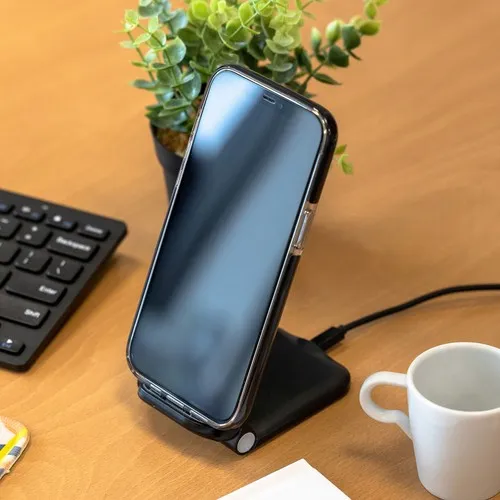 CHARGEUR SANS FIL INDUCTION 15W STAND EN MATERIAUX RECYCLÉS
