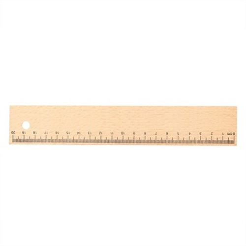 Règle 20 cm en Bois de Hêtre Personnalisable - Objet Pub Écologique