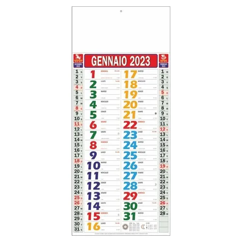 Calendrier Néerlandais Trimestriel Personnalisable - Format 22x49 cm