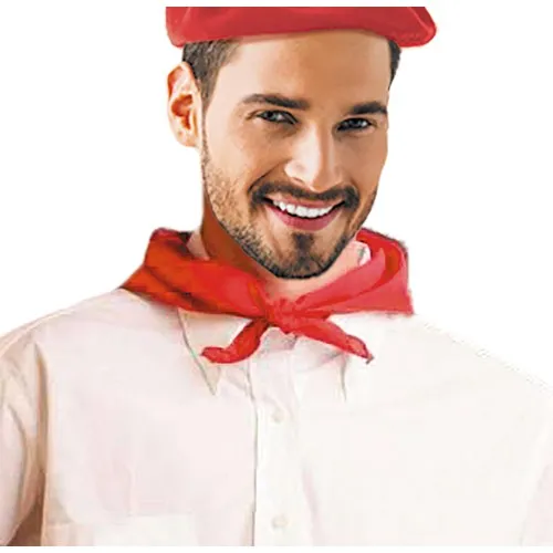 Bandana Rouge Feria 55x55cm - Personnalisable en Sérigraphie